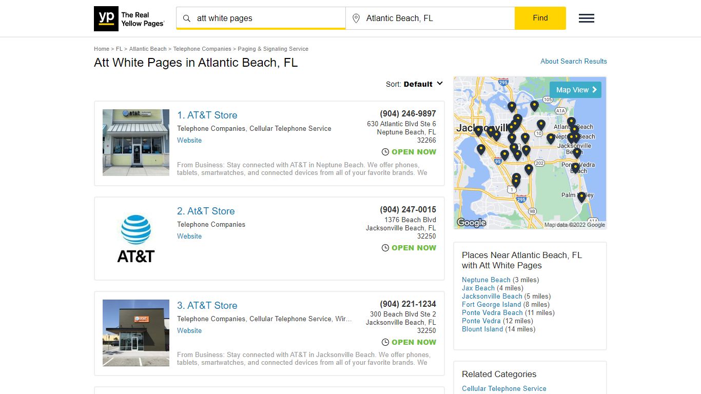 Att White Pages in Atlantic Beach, FL with Reviews - YP.com